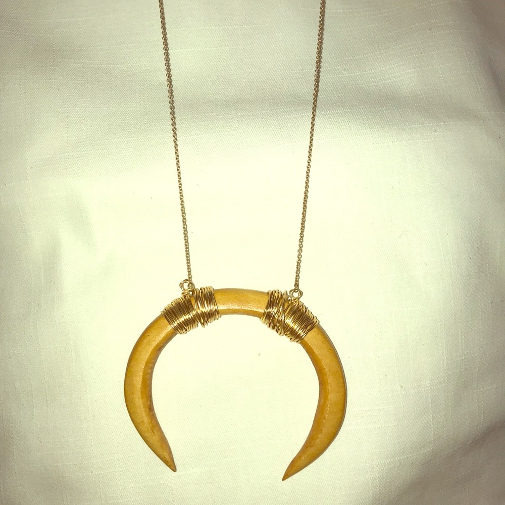 Cute Bono  Bull horn necklace